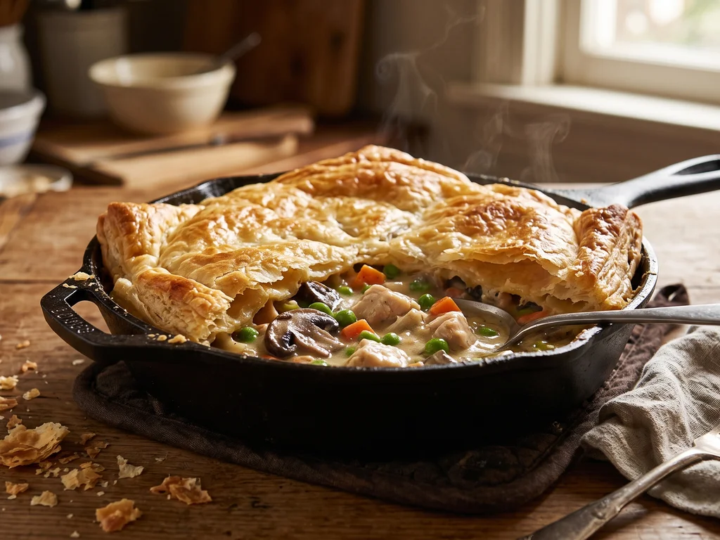 Creamy Leek and Wild Mushroom Chicken Pot Pie
