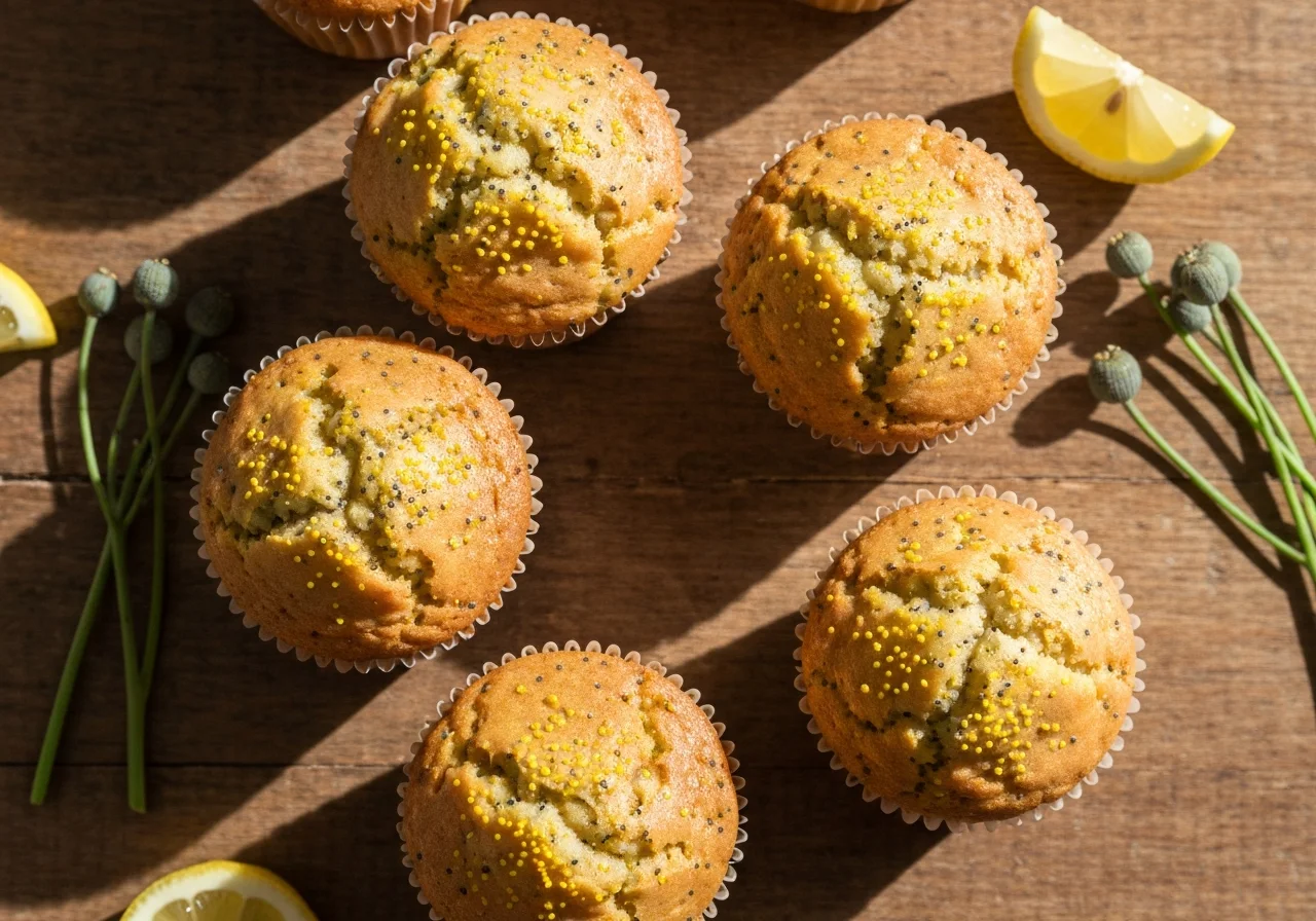 Bright Lemon Poppyseed Muffins