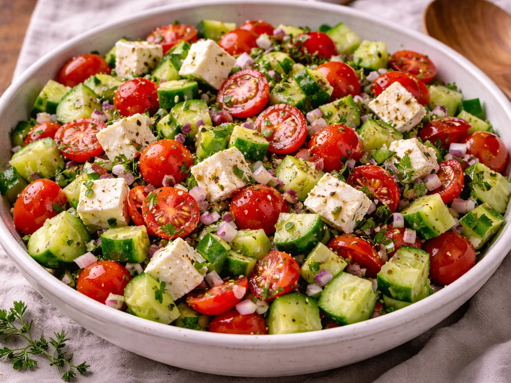 Cucumber Tomato Feta Salad