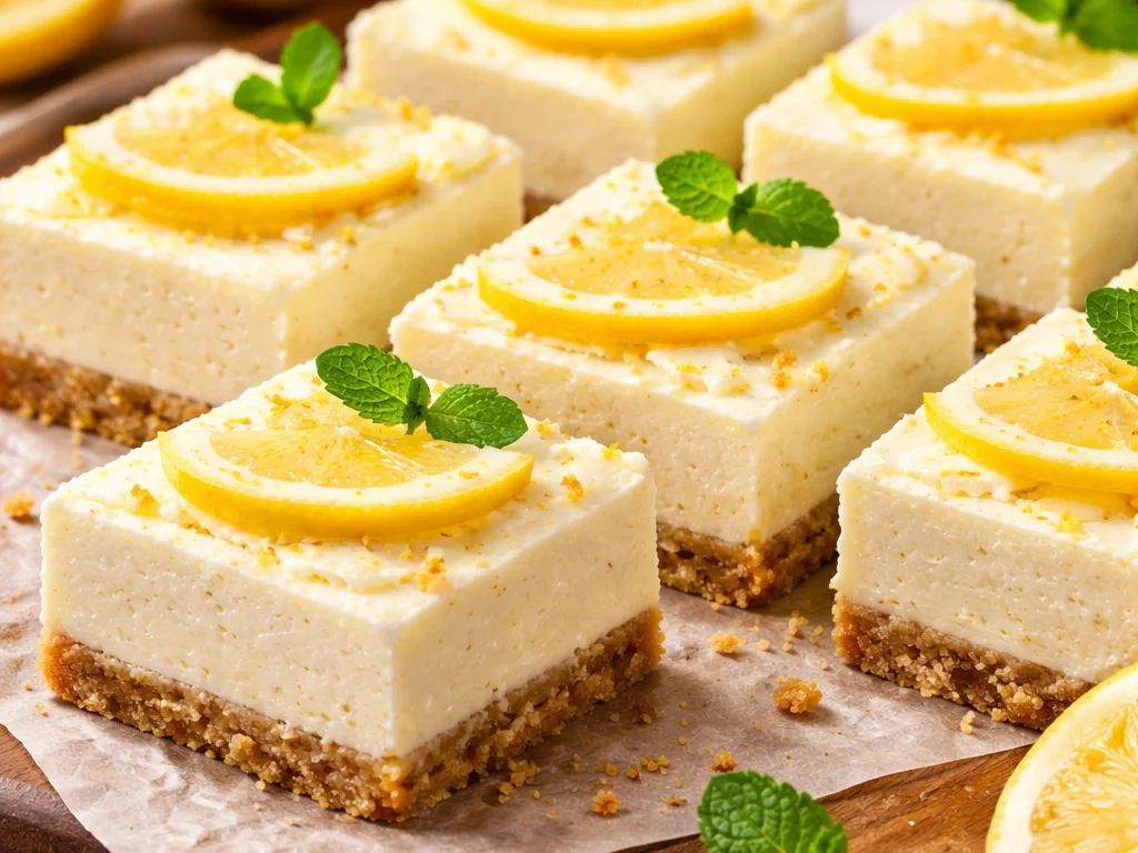 Tangy Lemon Cottage Cheese Bars