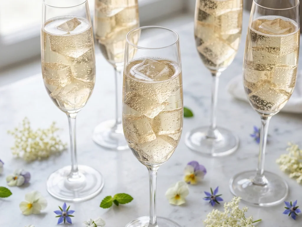 Sparkling Elderflower Jello Cups