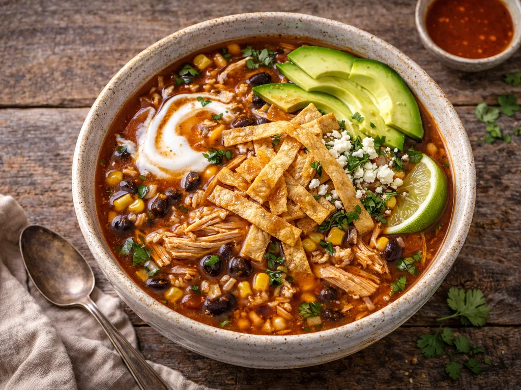 Hearty Mexican Chicken Rice Soup