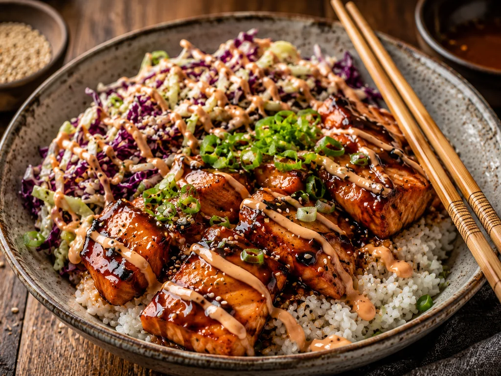 Teriyaki Salmon Rice Bowl