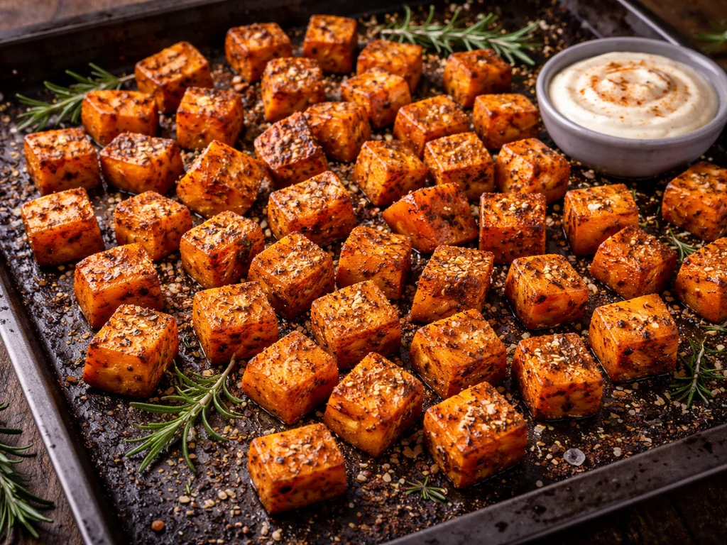 Garlic-Herb Roasted Sweet Potatoes