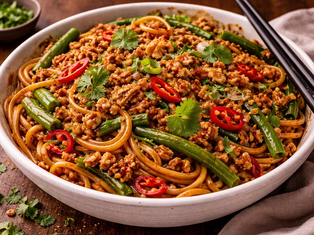 Chicken Noodle Bowl with Crispy Chicken Skin