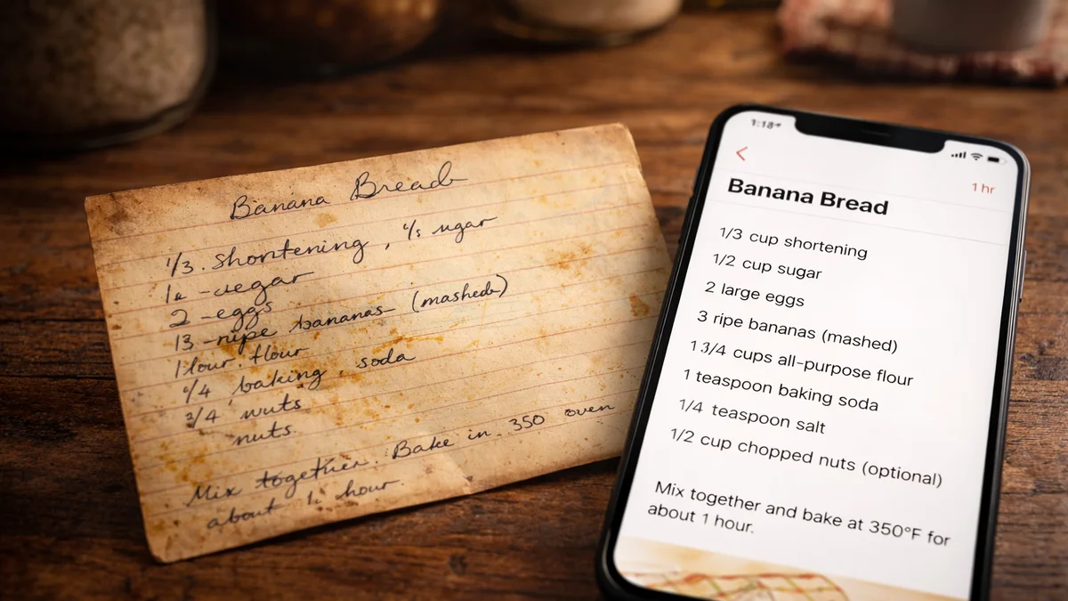 From Faded Ink to Digital Delight: Preserving Grandma's Legacy with Home Cook Assistant