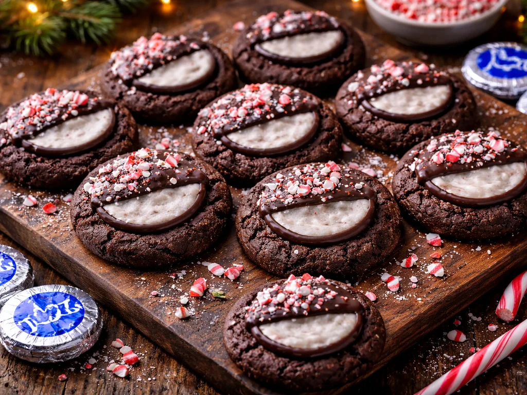 Festive Peppermint Patty Cookies