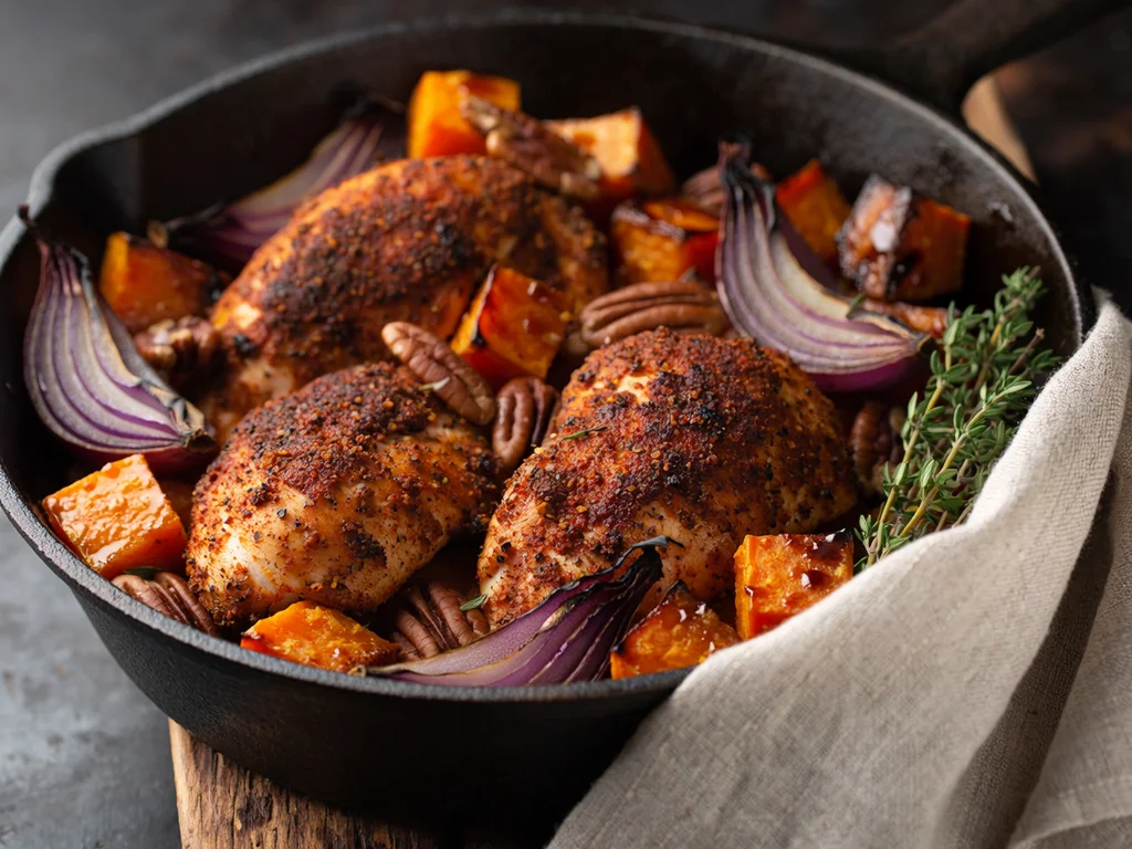 Cajun Chicken and Sweet Potatoes