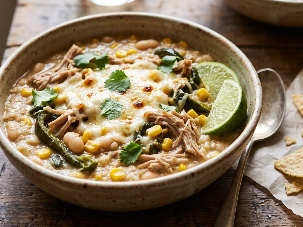 Slow-Cooked Pork Carnitas and Poblano White Chili