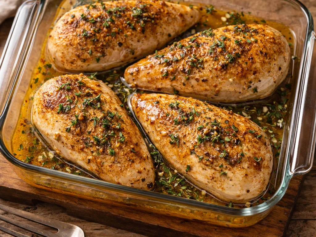Seasoned Oven Baked Chicken Breast