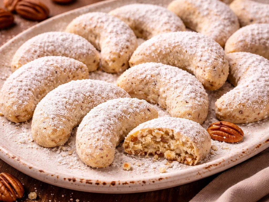 Buttery Pecan Finger Cookies