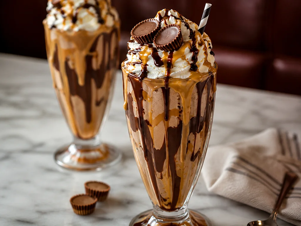 Decadent Chocolate Peanut Butter Milkshakes
