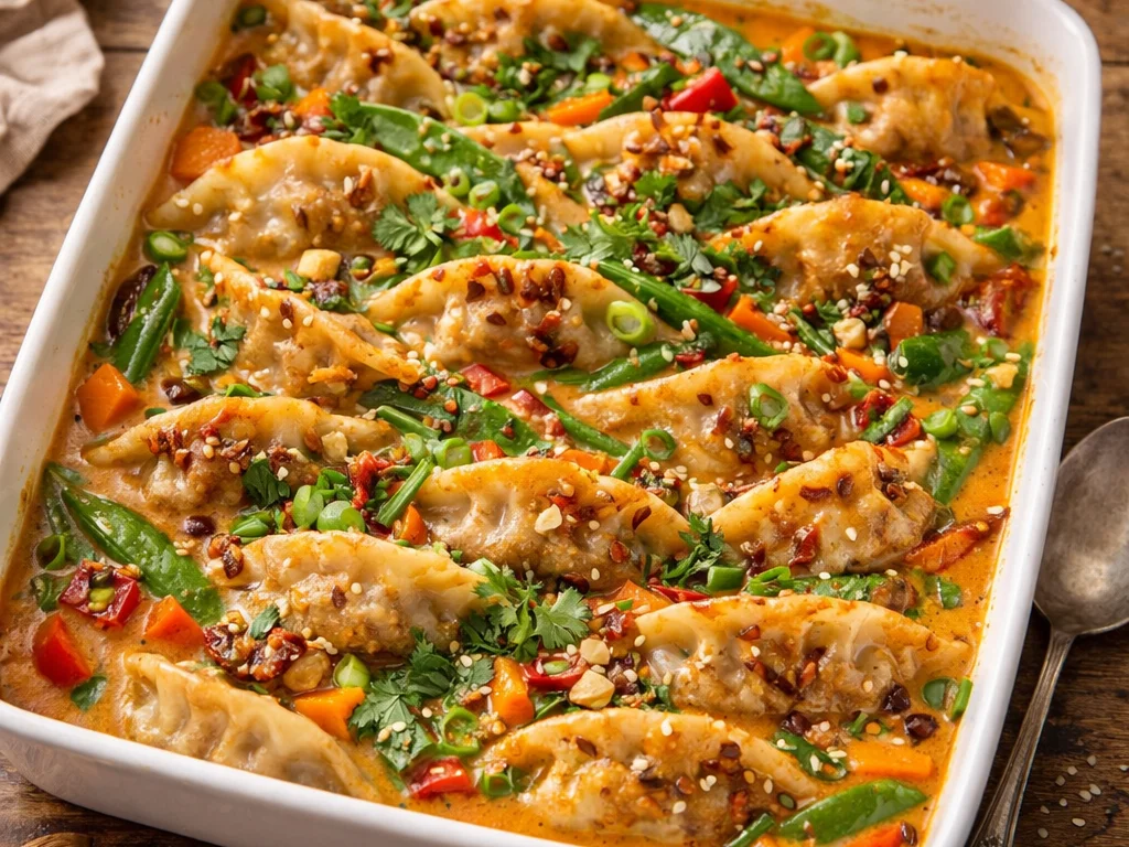 Coconut Curry Dumpling Bake
