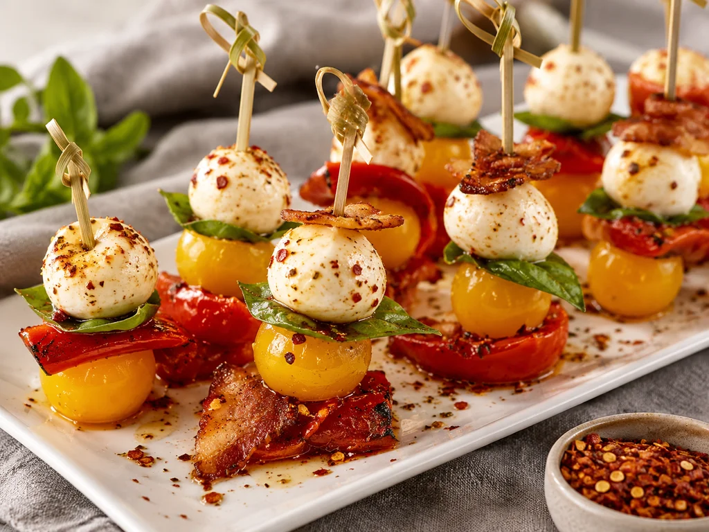 Spiced Caprese Bites