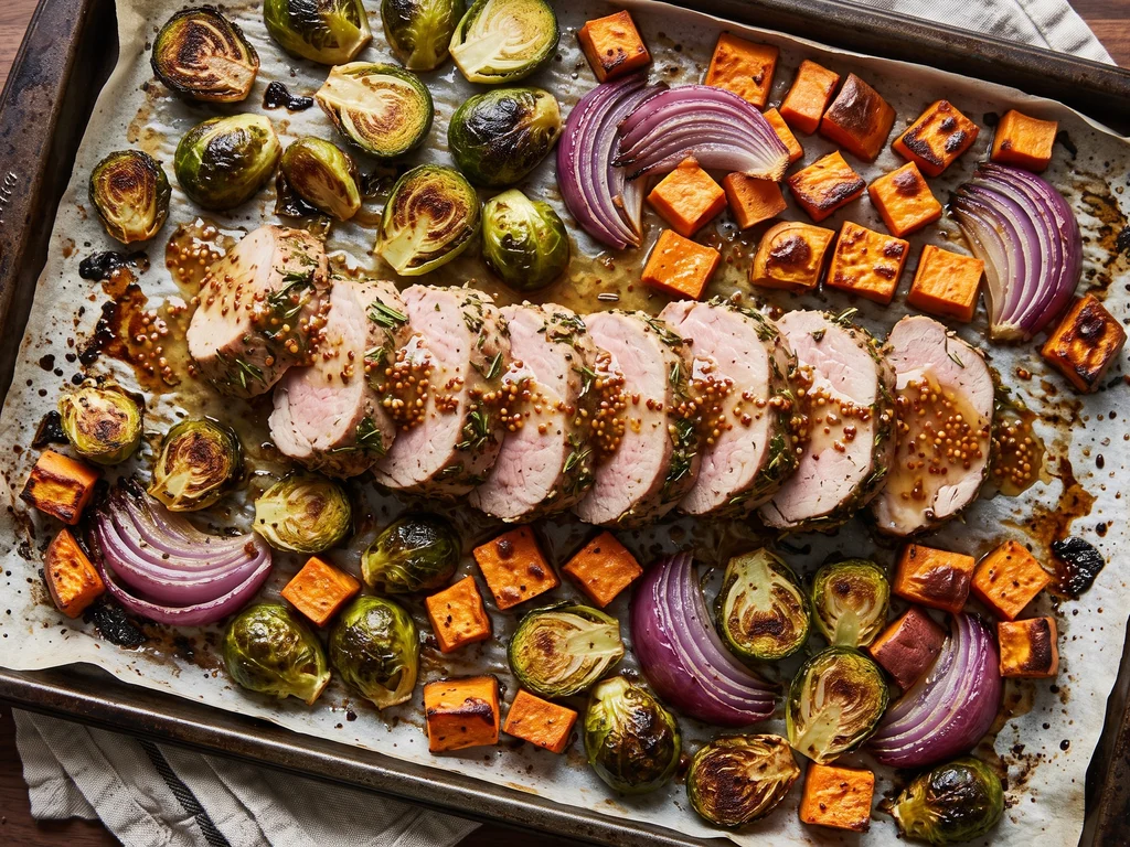 Roasted Garlic and Herb Pork Tenderloin with Root Vegetables
