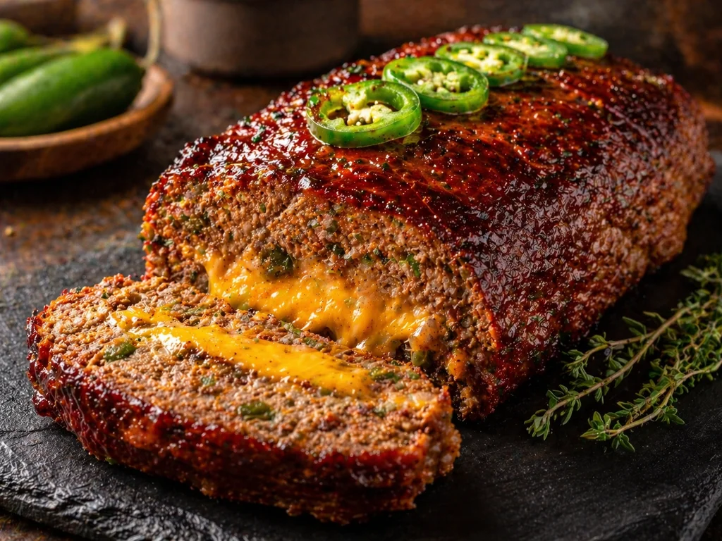 Spicy Jalapeño Cheddar Meatloaf