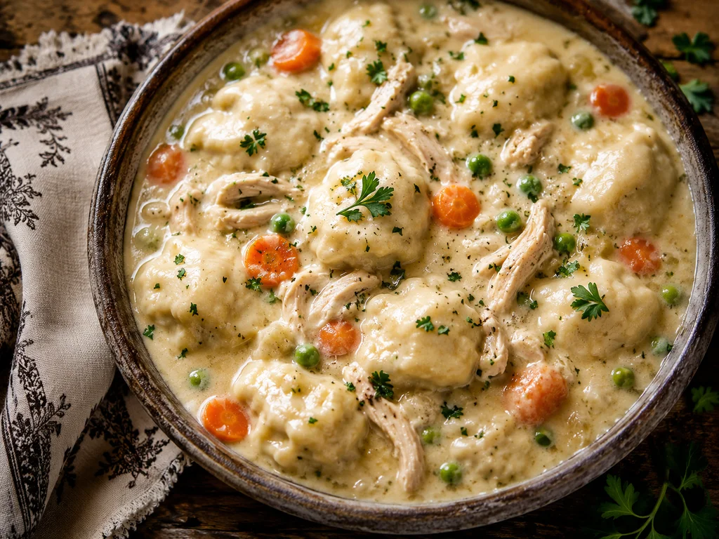 Creamy Crock Pot Chicken and Dumplings