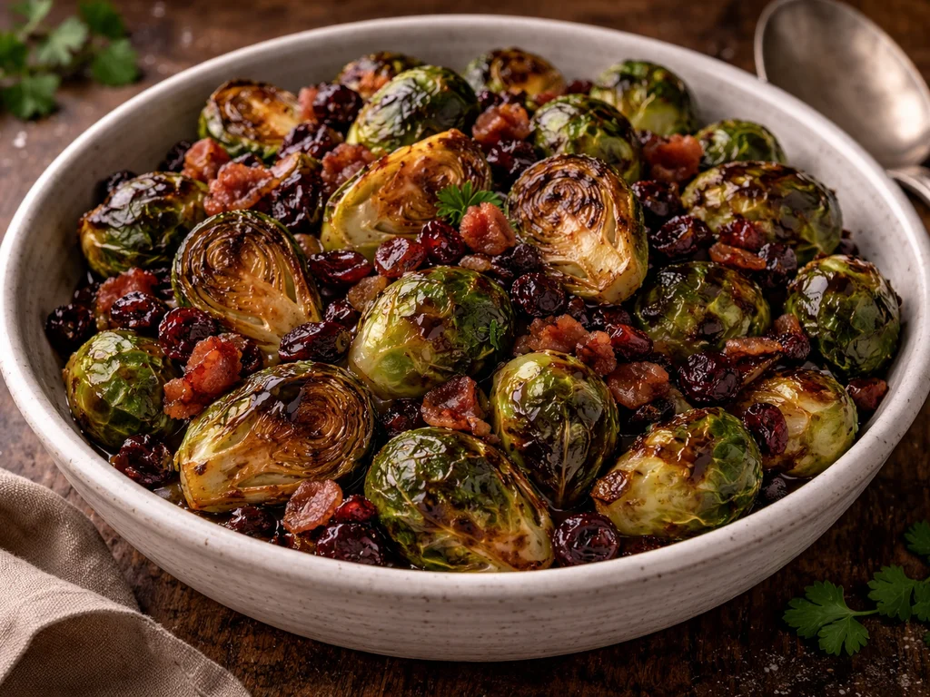 Crispy Brussels Sprouts with Balsamic Glaze