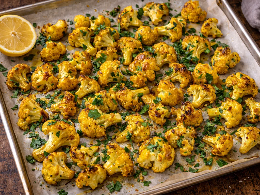 Roasted Cauliflower with Turmeric