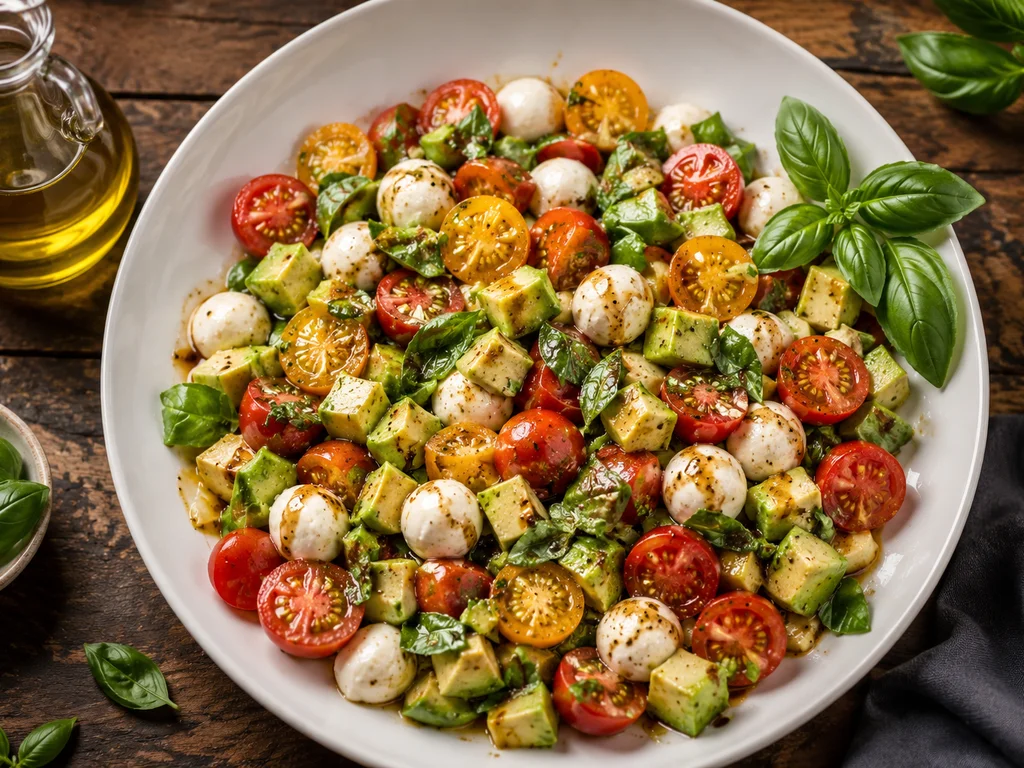 Creamy Caprese Avocado Salad
