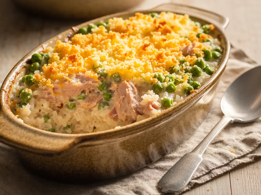 Creamy Tuna Rice Casserole