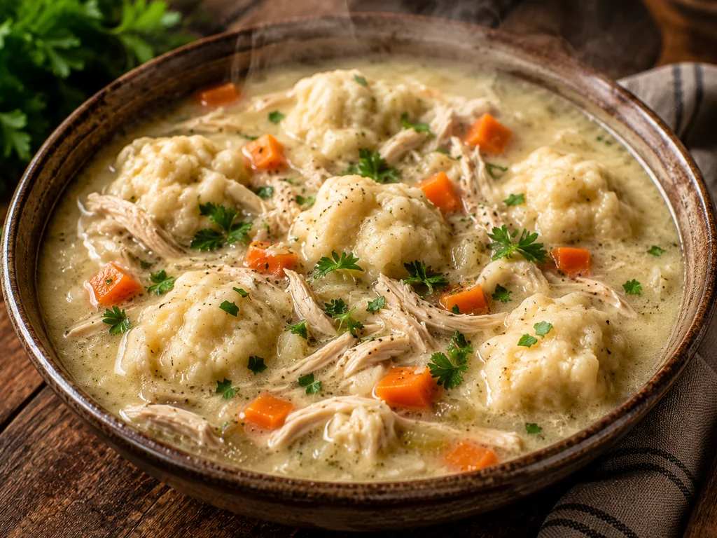 Homemade Chicken and Dumplings from Scratch