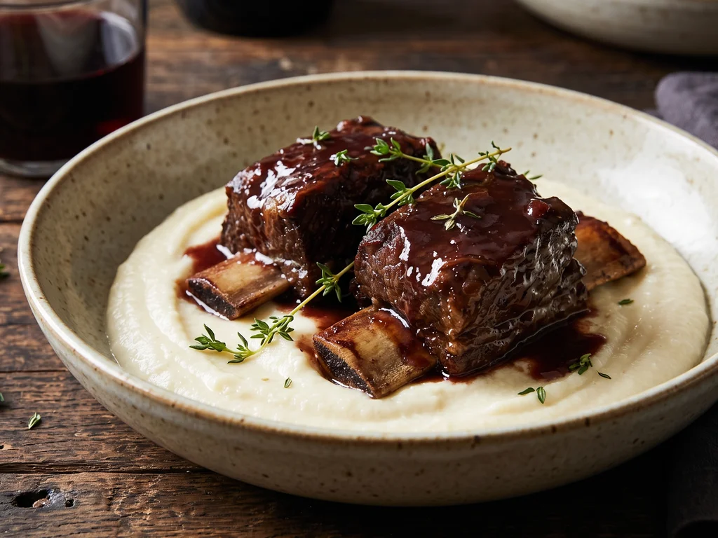 Braised Beef Short Ribs with Parsnip Puree