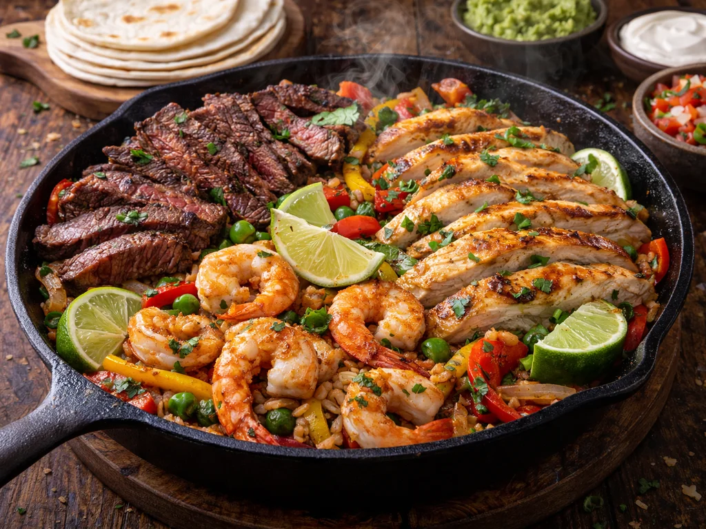 Sizzling Trio Fajitas
