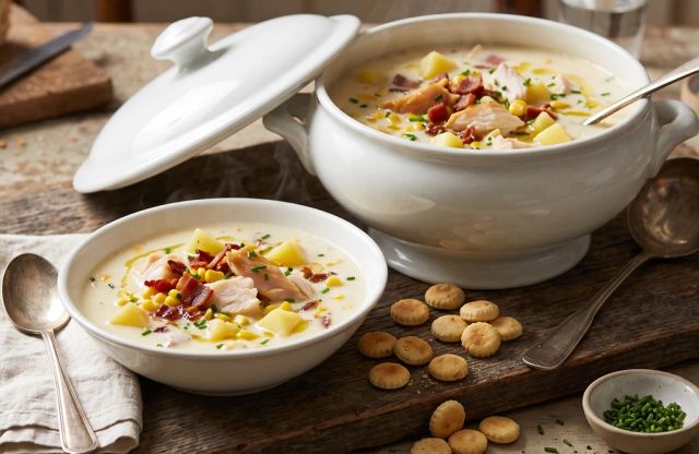 New England Smoked Haddock and Bacon Chowder