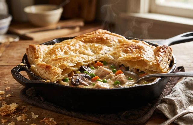 Creamy Leek and Wild Mushroom Chicken Pot Pie