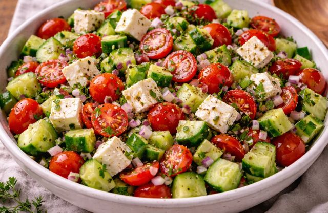 Cucumber Tomato Feta Salad