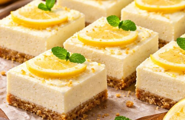 Tangy Lemon Cottage Cheese Bars