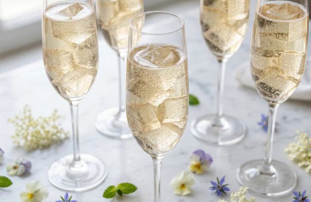 Sparkling Elderflower Jello Cups