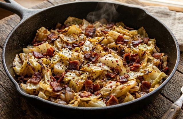 Fried Cabbage with Bacon
