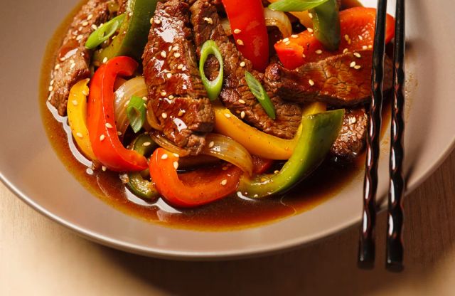 Ginger-Soy Pepper Steak