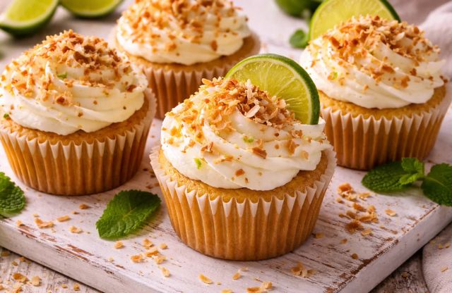Tropical Coconut Lime Cupcakes