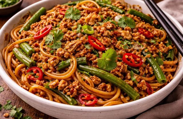 Chicken Noodle Bowl with Crispy Chicken Skin