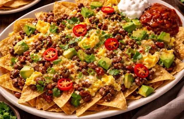 Loaded Breakfast Nachos
