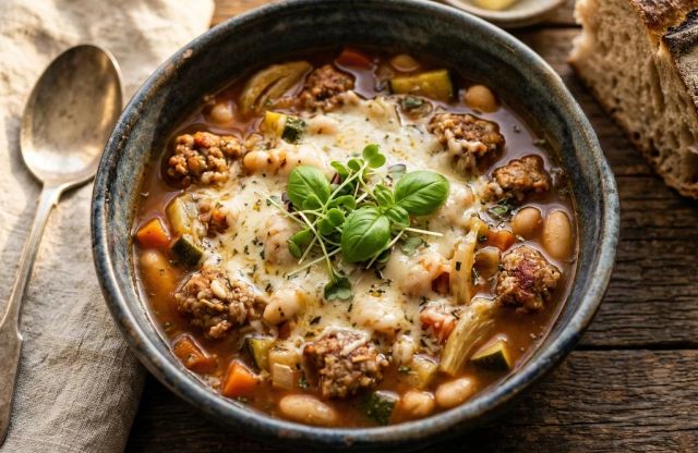 Minestrone Soup with Sausage