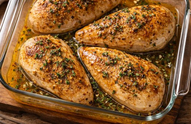 Seasoned Oven Baked Chicken Breast