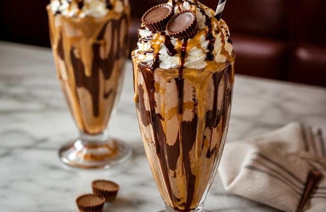 Decadent Chocolate Peanut Butter Milkshakes