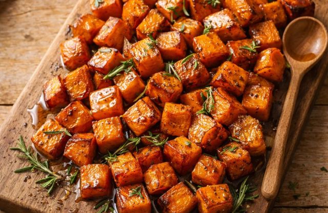 Roasted Sweet Potatoes with Cinnamon