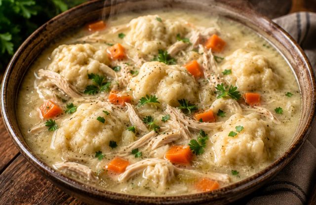 Homemade Chicken and Dumplings from Scratch