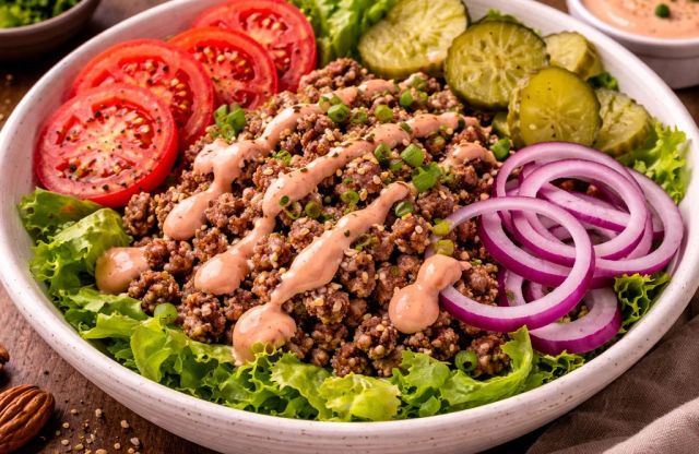 Healthy Burger Bowls with Special Sauce