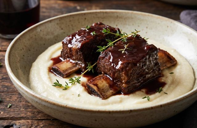 Braised Beef Short Ribs with Parsnip Puree